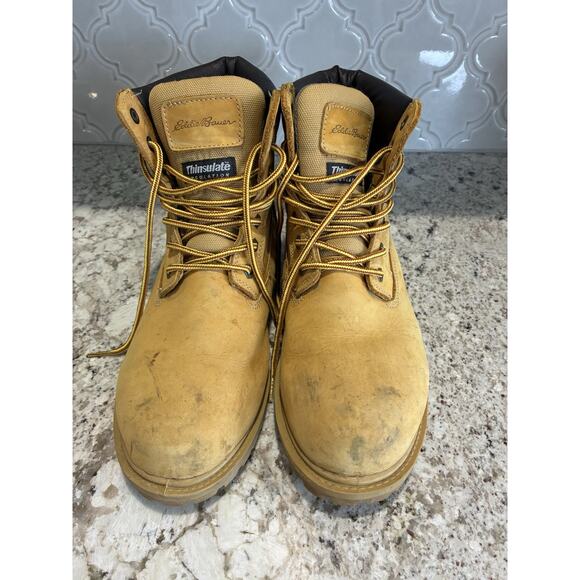 Eddie Bauer Rick Tan Men\'s Waterproof Leather Work Boots Size 11.5 Thinsulate main image 7